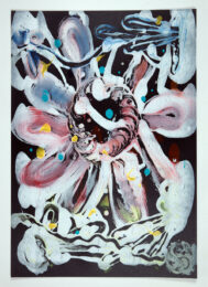 Wallflower Monotype (Rose/Yellow/Shimmer Black No. 2) by Catherine Howe at Manneken Press (IFPDA)