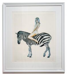 Zebra by Mel Ramos at Robert Fontaine Gallery