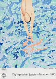 1972 Munich Olympics Poster – Olympische Spiele Munchen by David Hockney at Clifton Gallery