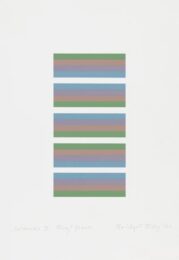 Bridget Riley Intervals 3 – Blue/Green by Bridget Riley at Clifton Gallery