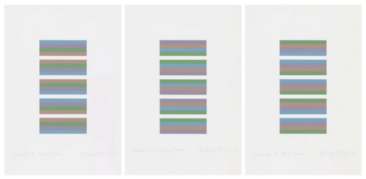 Bridget Riley Intervals 3 – Set of 3 by Bridget Riley at Clifton Gallery
