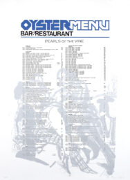 Oyster Menu by Jay Batlle at Gary Lichtenstein Editions