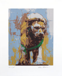 Portrait of a Lion (Green Ribbon) by Amir Akhavan at Gary Lichtenstein Editions