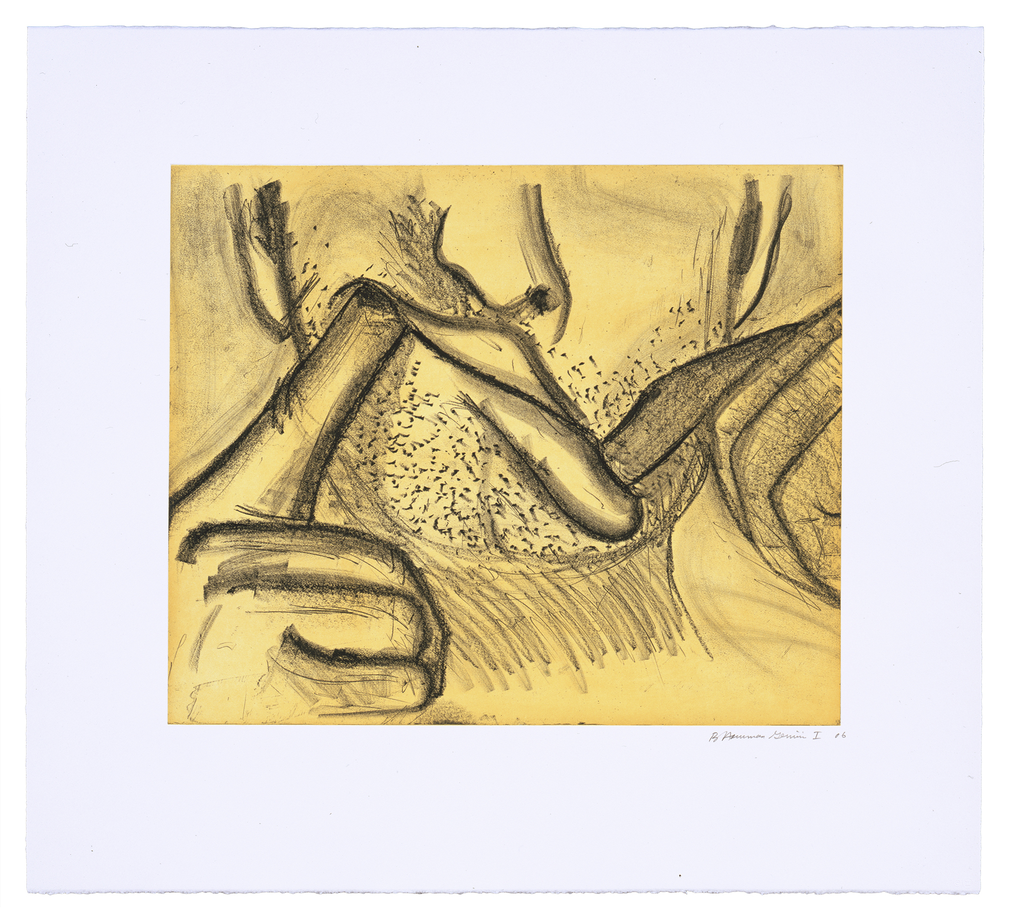 Soft Ground Etching – Yellow by Bruce Nauman