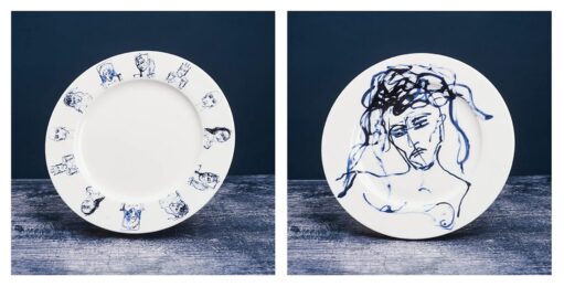 Tracey Emin Plate Design 1 and 2 by Tracey Emin at Clifton Gallery