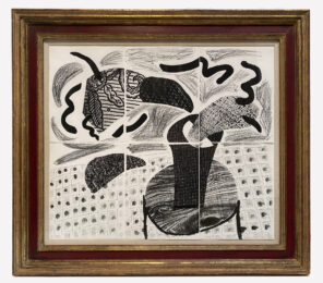 Black Plant on Table by David Hockney at Leslie Sacks Gallery