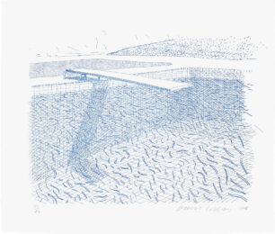 Lithographic Water Made of Lines by David Hockney at Leslie Sacks Gallery