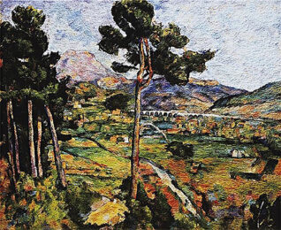 Montagne Saint-Victoire, seen from Montbriand, After Cezanne, (pictures of pigment) by Vik Muniz at Jim Kempner Fine Art