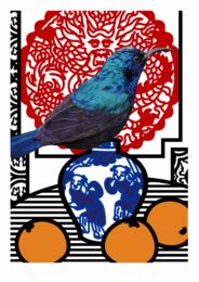 The Sunbird in the Land of Oranges II by Rasha Eleyan at Addicted Art Gallery