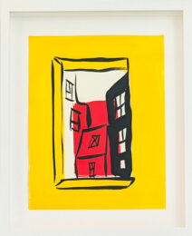 Untitled (Yellow Building) by Tom Slaughter at Jim Kempner Fine Art