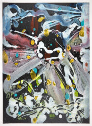 Wallflower Monotype (Blue/Rose/Lemon Shimmer Black No. 1) by Catherine Howe at Manneken Press (IFPDA)