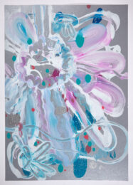 Wallflower Monotype (Blue/Violet/Silver) by Catherine Howe at Manneken Press (IFPDA)