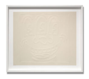 White Icons: Three Eyed Monster by Keith Haring at Taglialatella Galleries