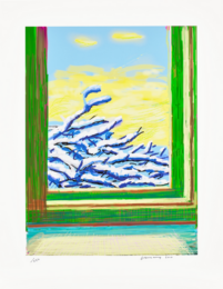 David Hockney No 610 My Window iPad Drawing by David Hockney at Clifton Gallery