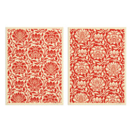 Floral Harmony (Red Yin/Yang) by Shepard Fairey at MLTPL
