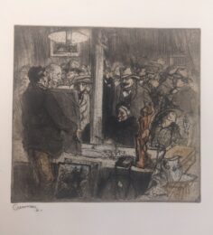 La vente aux enchères (The Auction) by Armand Coussens at Sylvan Cole Gallery
