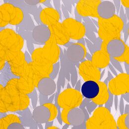 Yellow Mimosa with Blue by Donald Sultan at Michael Lisi/Contemporary Art