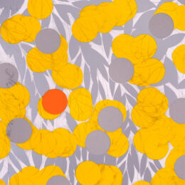 Yellow Mimosa with Orange by Donald Sultan at Michael Lisi/Contemporary Art