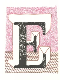 ‘E’ from ‘Hockney’s Alphabet’ by David Hockney at Dovehouse Contemporary