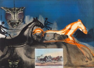 American Trotting Horses No. 2 by Salvador Dalí at Epicentrum Art Gallery