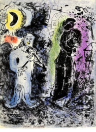 Black Couple and Musician by Marc Chagall at Epicentrum Art Gallery