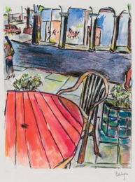 Bob Dylan Sidewalk Cafe by Bob Dylan at Clifton Gallery
