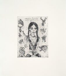 Cherokee Princess & Taxidermy from Skull Project by Brad Kahlhamer at LeRoy Neiman Center for Print Studies