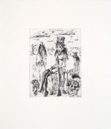 Clouds & Wind from Skull Project by Brad Kahlhamer at LeRoy Neiman Center for Print Studies