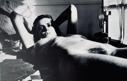 Fiona Lewis, Nude Lying, Los Angeles, 1976 by Helmut Newton at Dovehouse Contemporary
