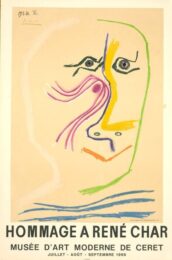 Hommage a Rene Char by Pablo Picasso 1969 litho by Moulot Imprimerie by Pablo Picasso at Dovehouse Contemporary