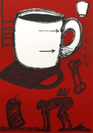 Invasion of Dixie Cup: Scarlet & Cup by Gronk at Cirrus Gallery + Cirrus Editions Ltd.
