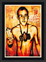 Keith Haring (framed hand signed screen print) by Shepard Fairey at GallArt.com