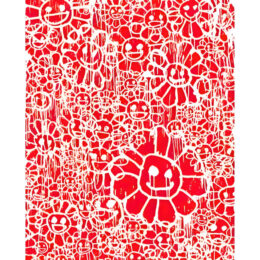 Madsaki Flowers B Red by Takashi Murakami at Dovehouse Contemporary