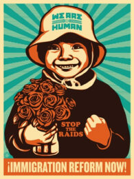 Obey Immigration Reform Girl by Shepard Fairey & Cleon Peterson at Dovehouse Contemporary