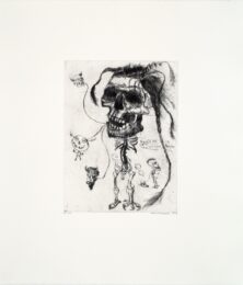 Please Pay Me So I Can Pay Them from Skull Project by Brad Kahlhamer at LeRoy Neiman Center for Print Studies