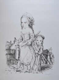 Profile of Madonna | Profil de Madonne by Tsuguharu Foujita at Gilden's Art Gallery