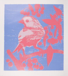 Silhouette Bird (Blue) by Ann Craven at LeRoy Neiman Center for Print Studies