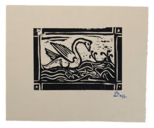Swan and Fish by Billy Childish at Dellasposa