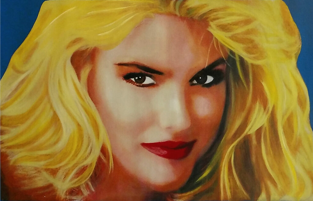 Anna Nicole Smith (large unique painting) by Steve Kaufman