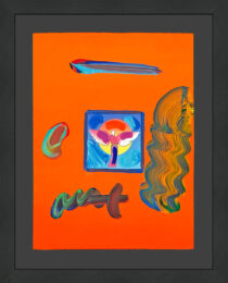 Angel with Heart (unique mixed media on paper), 2009 by Peter Max at GallArt.com