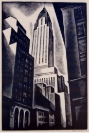 Chrysler Building by Howard Cook at Catherine Burns Fine Art
