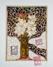 Flowers In Mouth Puller Pot by Billy Childish at Dovehouse Contemporary