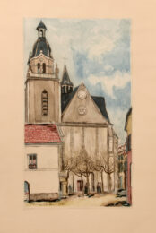 French Street Scene after Utrillo by Jacques Villon at Editions Graphiques Ltd