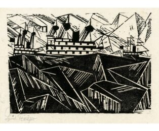 Kriegsflotte, 1 (Warfleet, 1) by Lyonel Feininger at Catherine Burns Fine Art