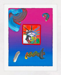 Liberty Head (unique mixed media on paper), 2009 by Peter Max at GallArt.com
