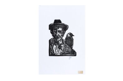 Man With Jackdaw by Billy Childish at Dovehouse Contemporary