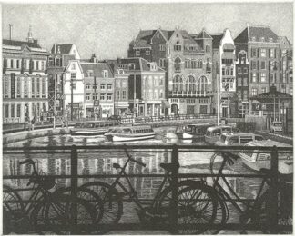 On the Doelensluis Bridge, Amsterdam by Deann Prosia at ebo Gallery