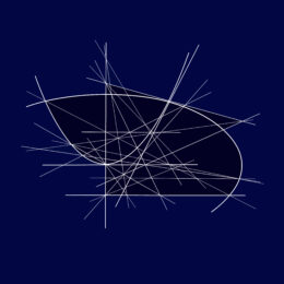 Point of Intersection & Angle of Intersection of Ellipse and Parabola by Clifford Singer at iMuseum Vegas