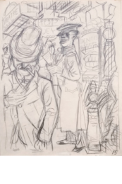 The Green Door by George Grosz at Catherine Burns Fine Art
