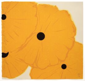 Yellow Poppies, Sept 12, 2013 by Donald Sultan at ebo Gallery